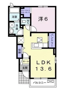グローリーヒルズC【1階】の間取り