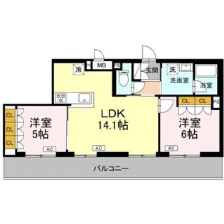 ロイジェント上板橋【1階】の間取り
