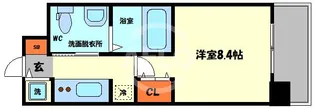 クレアートクラウン天王寺【6階】の間取り