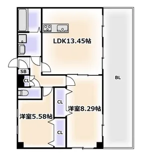 Buds8(バッツエイト)【1階】の間取り