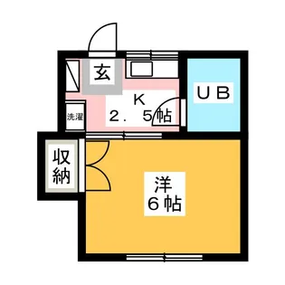 ひばりハイツ【1階】の間取り