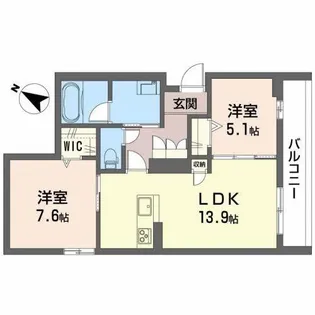 プレーデル【1階】の間取り
