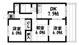 SARANBAN KONGOUII (サランバン金剛II)【4階】の間取り