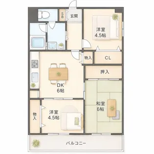 グレイス辻本【7階】の間取り
