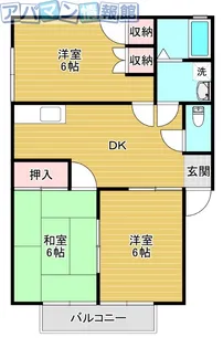 パラレル・おぎの【1階】の間取り