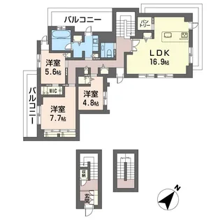 ウィステリア田園調布【3階】の間取り