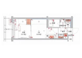 ハーモニーレジデンス新宿 THE NORTH【1階】の間取り