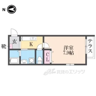 エスポワール北山【1階】の間取り