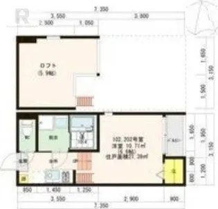 ハーモニーテラス高殿【1階】の間取り