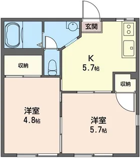 サンモール長沢B【1階】の間取り