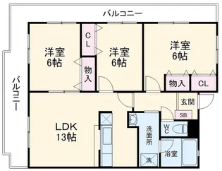 ボア ソルテ【1階】の間取り