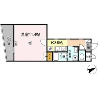 ロイジェント安謝新都心【7階】の間取り