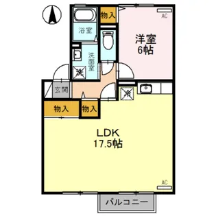 ラ・ベルフォンテーヌB棟【1階】の間取り