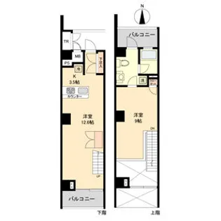 スクエア名駅南【9階】の間取り