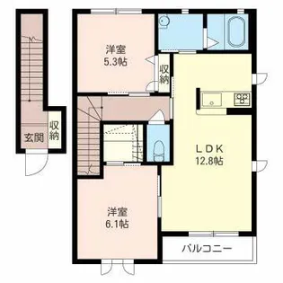 ブルームC【2階】の間取り
