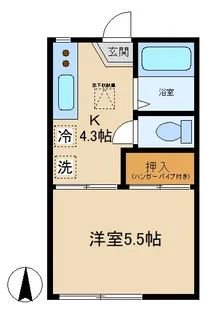 ドエル都立大【1階】の間取り
