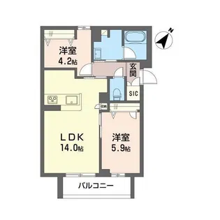 プラザ根岸橋【3階】の間取り