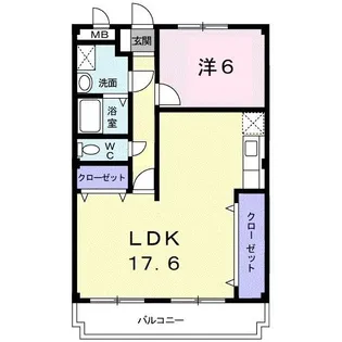 RestWest【4階】の間取り