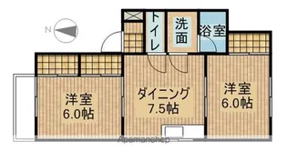 イエローハウス城西A【1階】の間取り
