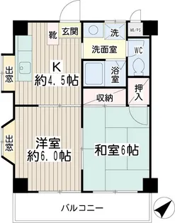フィーバスU【3階】の間取り