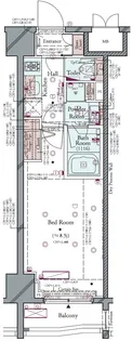 コンシェリア新橋 <TOKYO PREMIUM>【3階】の間取り