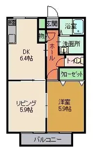ラフォーレ御廟B【2階】の間取り