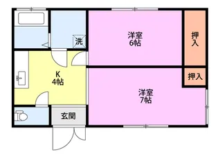 コーポアイリス 3号棟【2階】の間取り