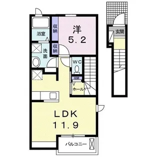 ロッド レーバーII【2階】の間取り
