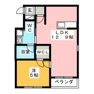 A&W御殿【1階】の間取り
