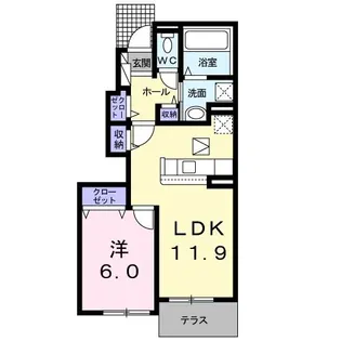 ミルト・ブリーゼ【1階】の間取り