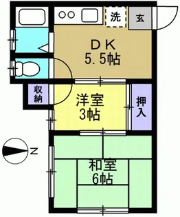 コーポ金子【2階】の間取り