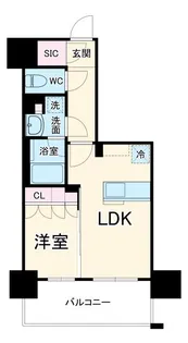 イノバス名駅クロス【13階】の間取り