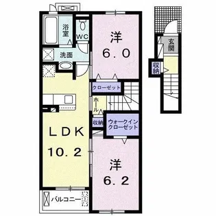 レジーナII【2階】の間取り