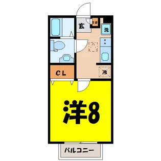 グローリアA・B・C【2階】の間取り
