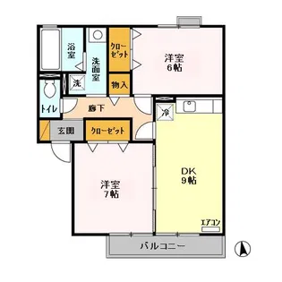 クレール I A【2階】の間取り