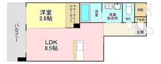 ウイングス重住【3階】の間取り