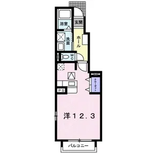 カサブランカB【1階】の間取り