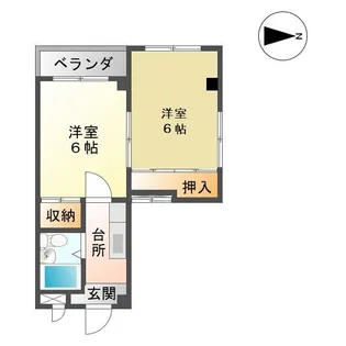 スカイハイツ小川【4階】の間取り