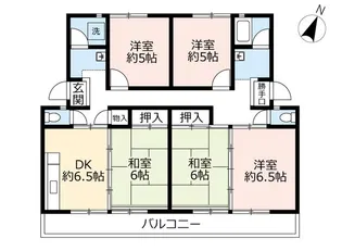 UR保見【6階】の間取り