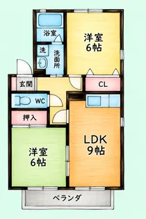 コスモ光A【1階】の間取り