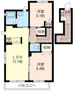 ShaMaison アンビエンテ B【2階】の間取り