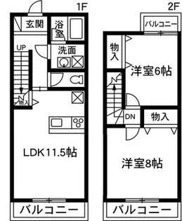 群馬県前橋市西片貝町4【一戸建】の間取り