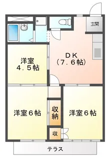 アーバンハイツ A【1階】の間取り