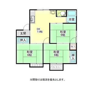 山形県山形市東青田1【アパート】の間取り