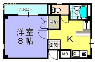 1Kの間取り画像