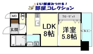 ガーデンコート砂津【5階】の間取り