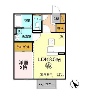 サングリエ B【1階】の間取り