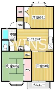 福岡県福岡市東区名島1【アパート】の間取り