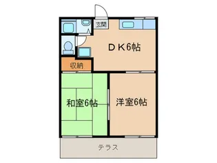 ラ.フォ-レ竜美ケ丘【1階】の間取り