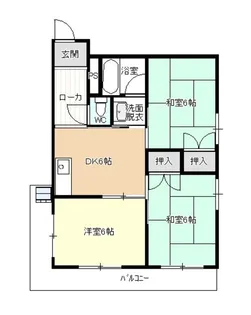 コーポやすり苑【3階】の間取り